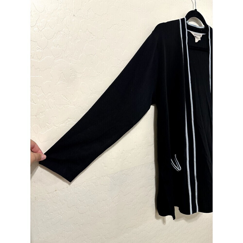 Exclusively Misook Woman's Open Front Cardigan Size 2X Minimal Office Preppy - Picture 5 of 13